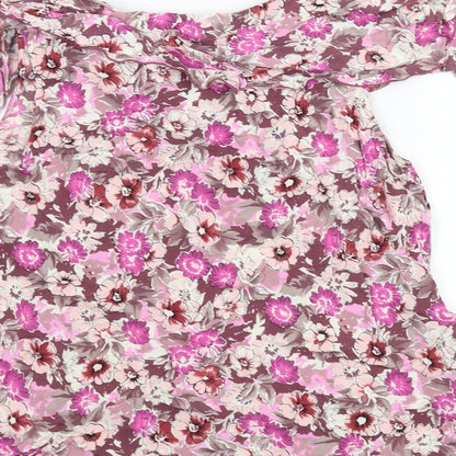 Womens UK Size 18 M&Co Pink Basic T-Shirt