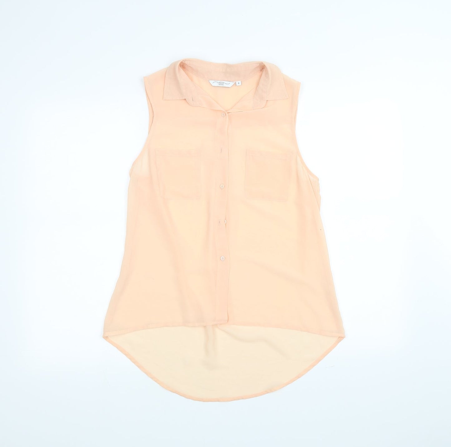 Womens UK Size 8 New Look Pink Basic Blouse