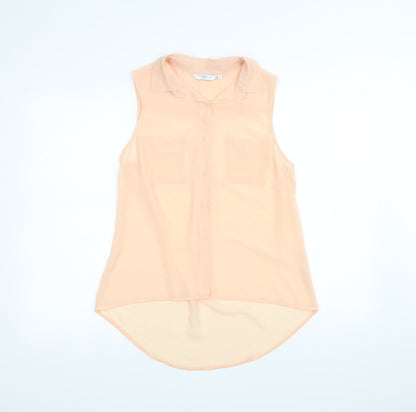 Womens UK Size 8 New Look Pink Basic Blouse