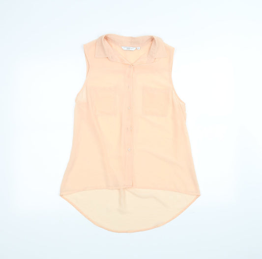 Womens UK Size 8 New Look Pink Basic Blouse