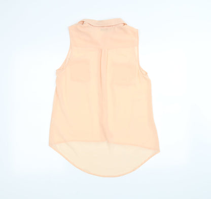 Womens UK Size 8 New Look Pink Basic Blouse