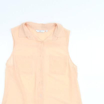 Womens UK Size 8 New Look Pink Basic Blouse