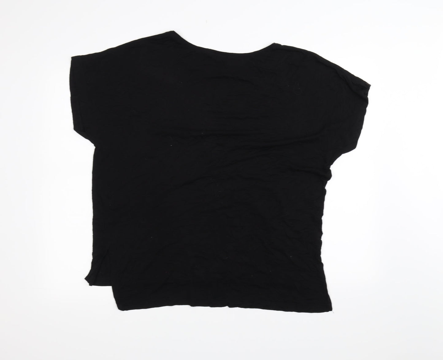 Womens UK Size 12 New Look Black Basic T-Shirt