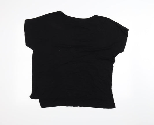 Womens UK Size 12 New Look Black Basic T-Shirt