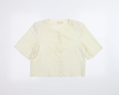 Dorothy Perkins Womens White   Cardigan Jumper Size 10