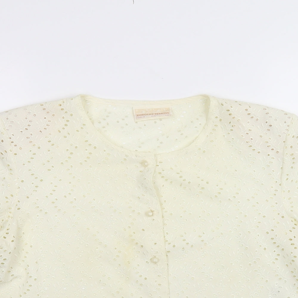 Dorothy Perkins Womens White   Cardigan Jumper Size 10