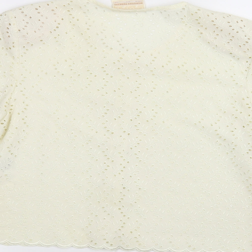 Dorothy Perkins Womens White   Cardigan Jumper Size 10