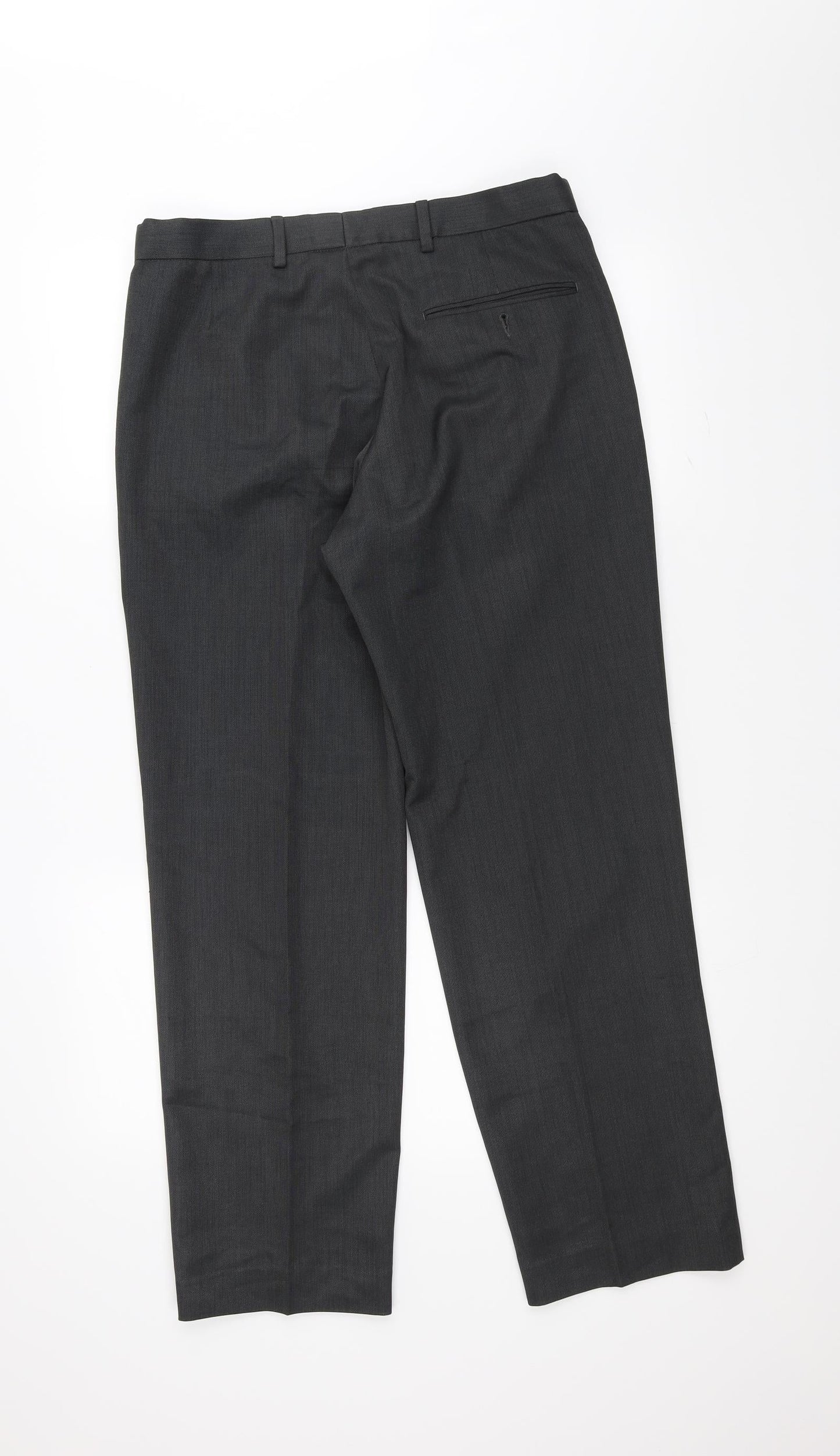 Womens UK Size 32 Marks and Spencer Regular Fit Dress Pants Grey Trousers