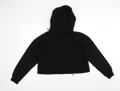 Primark Womens Black   Pullover Hoodie Size M  - Cropped Hoodie