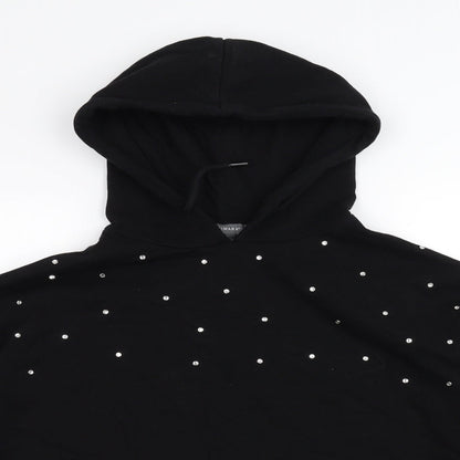 Primark Womens Black   Pullover Hoodie Size M  - Cropped Hoodie