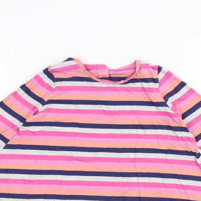 Mothercare Girls Pink Striped  A-Line  Size 2-3 Years