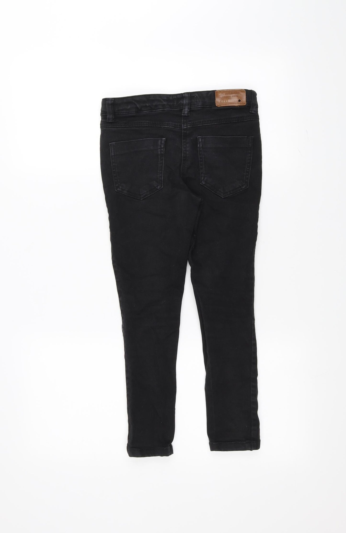 NEXT Boys Black   Skinny Jeans Size 9 Years - Ripped details