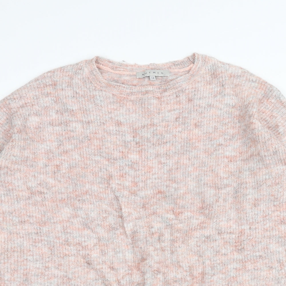 Nutmeg Womens Pink   Pullover Jumper Size 14