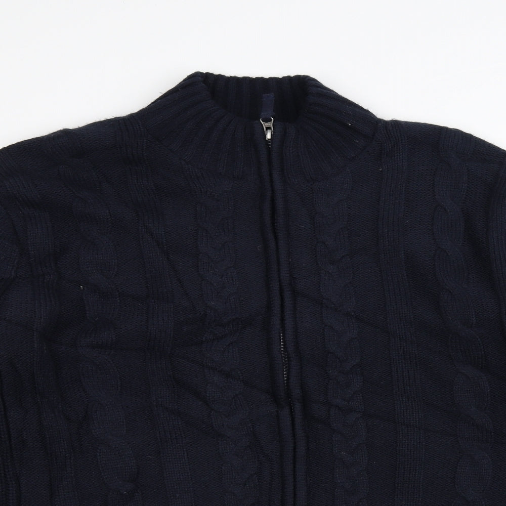 Atlantic Bay Mens Blue  Knit Jacket  Size M