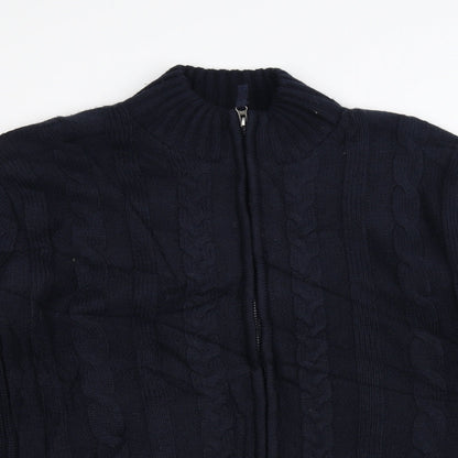 Atlantic Bay Mens Blue  Knit Jacket  Size M