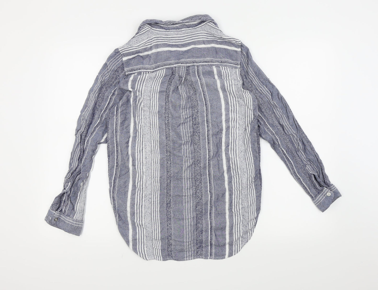 Womens UK Size 12 George Blue Basic Button-Up