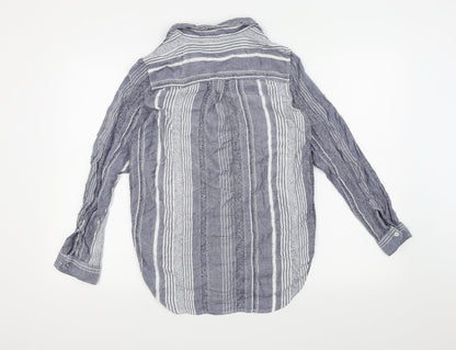Womens UK Size 12 George Blue Basic Button-Up