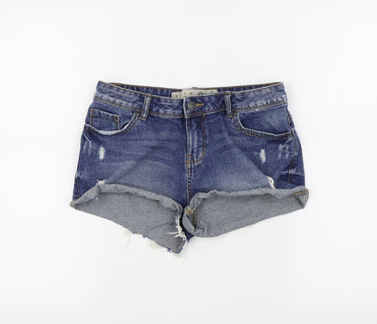 Denim & Co. Womens Blue   Cut-Off Shorts Size 8