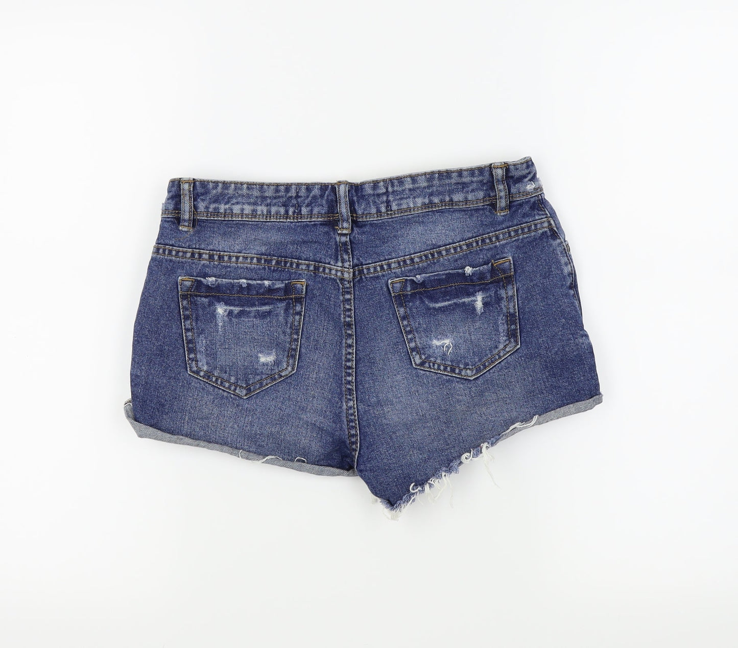 Denim & Co. Womens Blue   Cut-Off Shorts Size 8