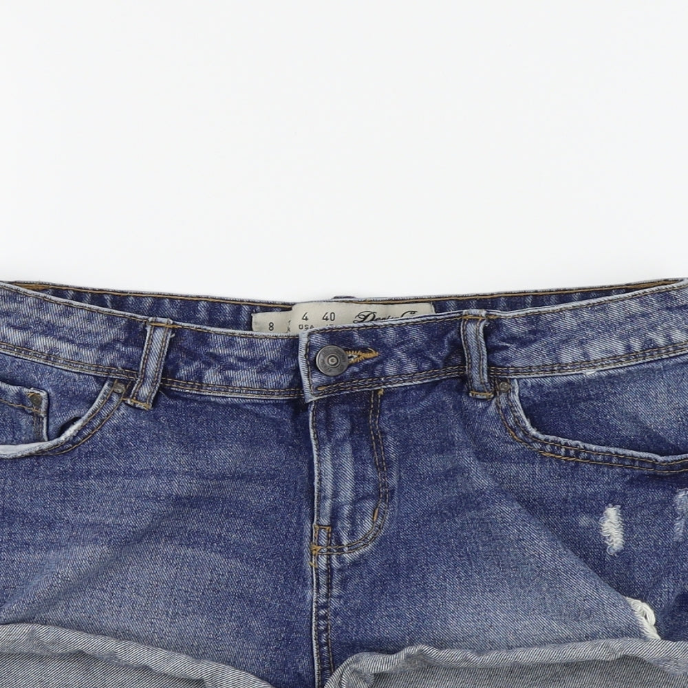 Denim & Co. Womens Blue   Cut-Off Shorts Size 8