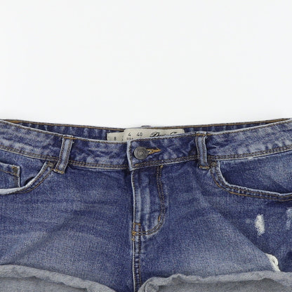 Denim & Co. Womens Blue   Cut-Off Shorts Size 8