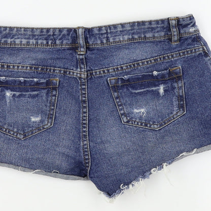 Denim & Co. Womens Blue   Cut-Off Shorts Size 8