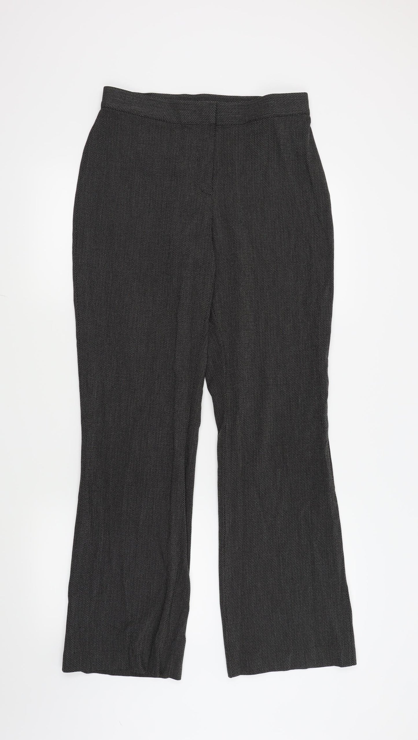 Womens UK Size 12 Marks and Spencer Regular Fit  Black Trousers