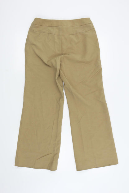Womens UK Size 10 Papaya Regular Fit  Beige Trousers