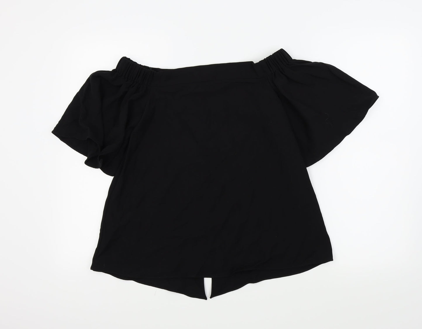 Womens UK Size 8 River Island Black Basic Blouse