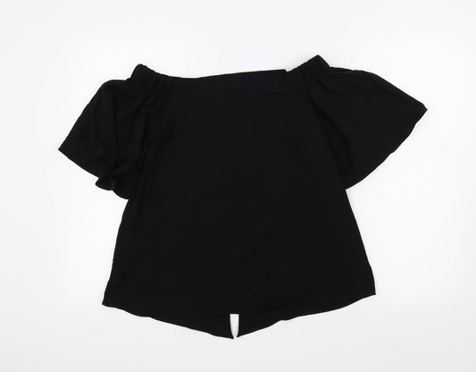 Womens UK Size 8 River Island Black Basic Blouse