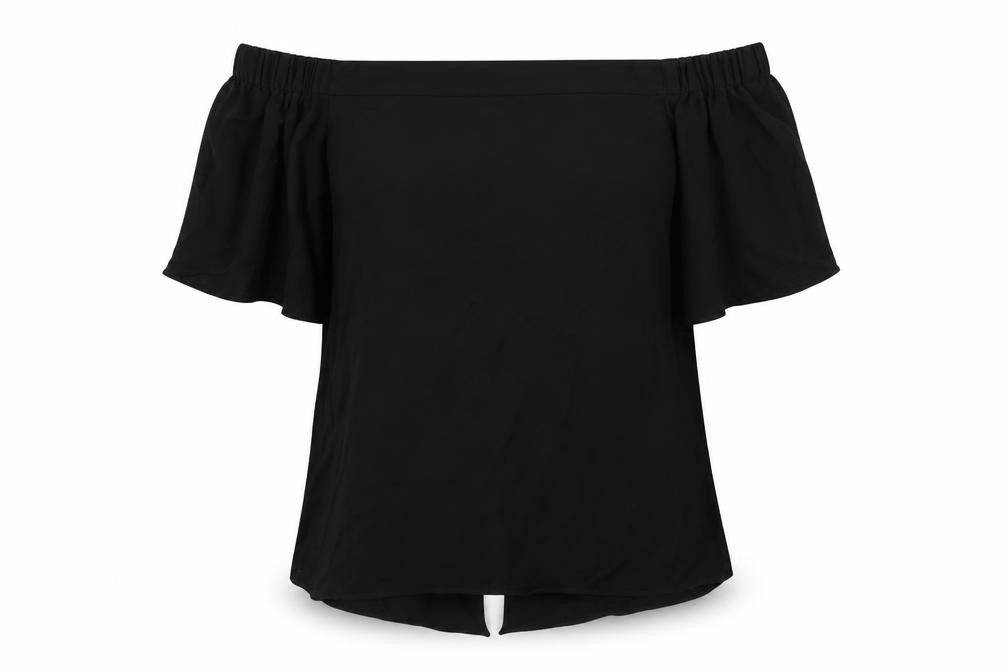 Womens UK Size 8 River Island Black Basic Blouse