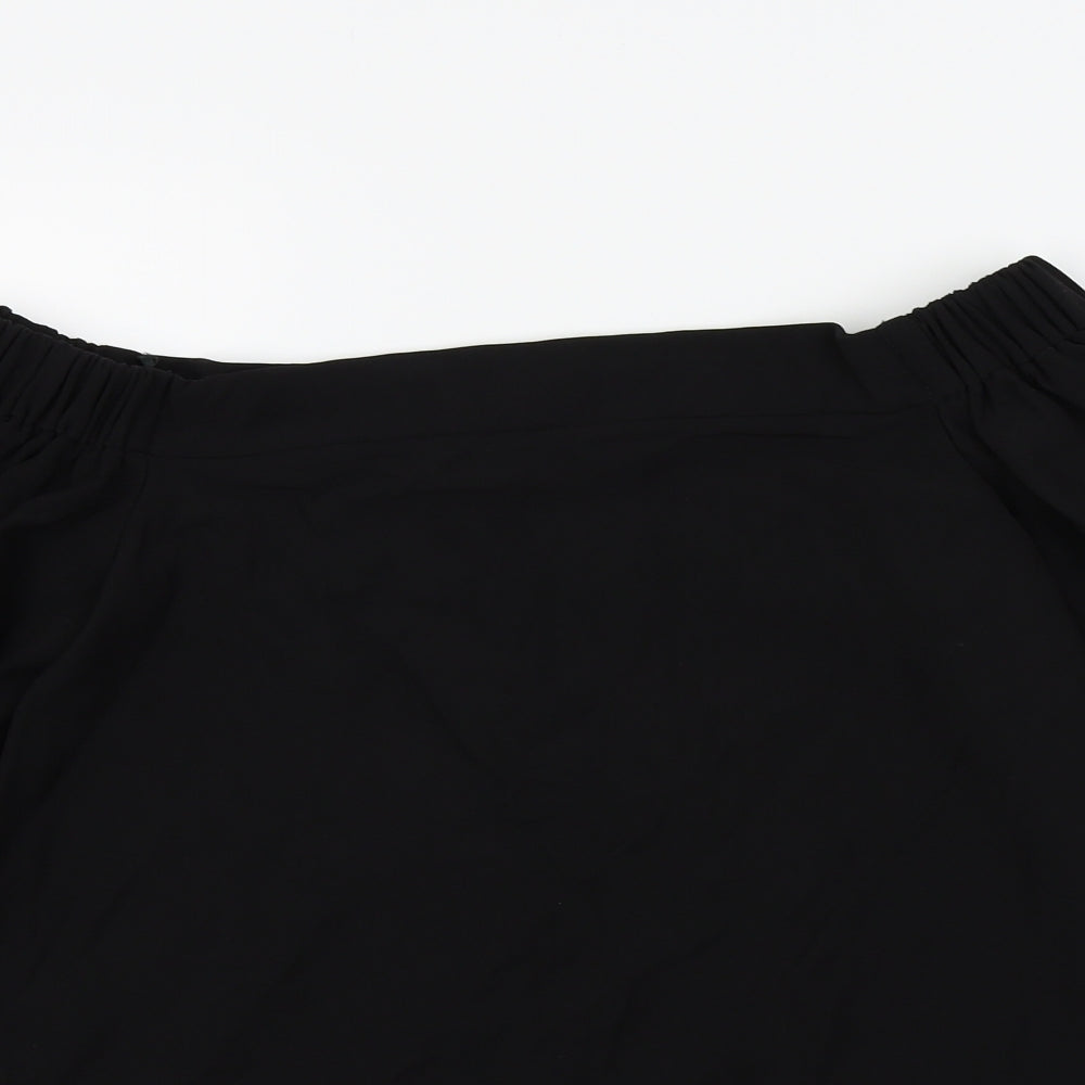 Womens UK Size 8 River Island Black Basic Blouse