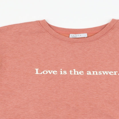 Papaya Womens Pink   Pullover Sweatshirt Size L  - love is the answer