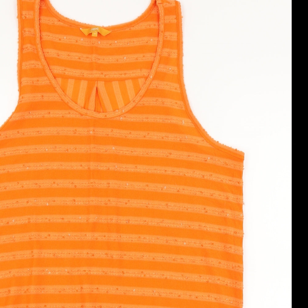 Womens UK Size 16 NEXT Orange Basic Tank