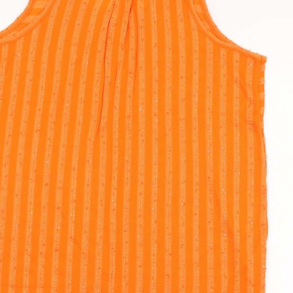 Womens UK Size 16 NEXT Orange Basic Tank