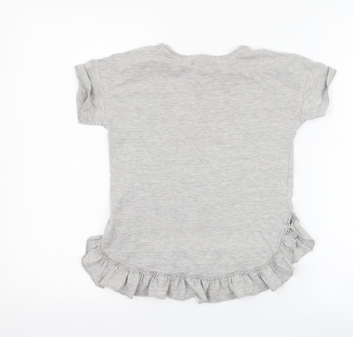 Matalan Girls Grey   Basic T-Shirt Size 9 Years  - whatever