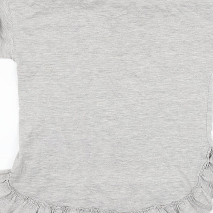 Matalan Girls Grey   Basic T-Shirt Size 9 Years  - whatever