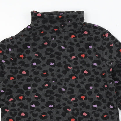 Marks and Spencer Girls Grey Animal Print  Basic T-Shirt Size 9-10 Years