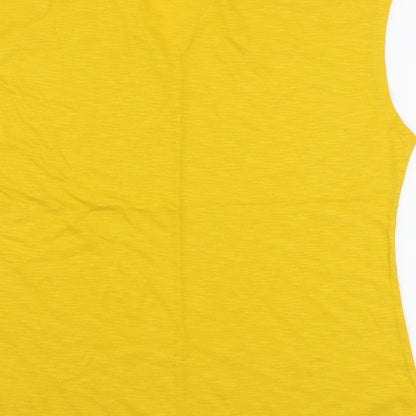 Womens UK Size 16 Dorothy Perkins Yellow Basic T-Shirt