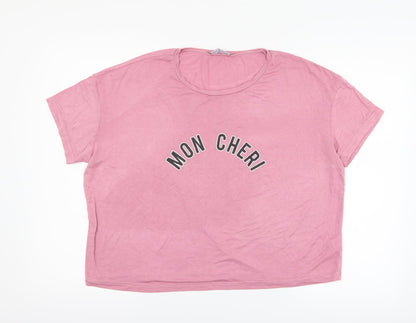 New Look Womens Pink   Top Pyjama Top Size M  - Mon Cheri