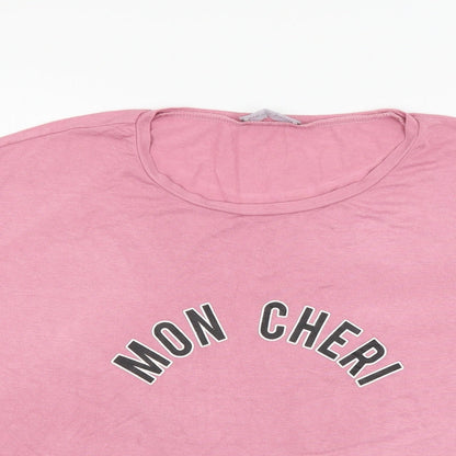 New Look Womens Pink   Top Pyjama Top Size M  - Mon Cheri