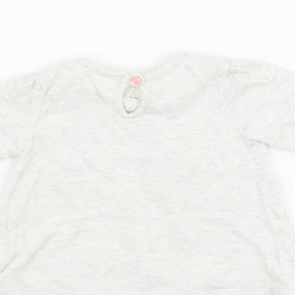 George Girls Grey   Basic T-Shirt Size Newborn  - Disney Winnie the Pooh