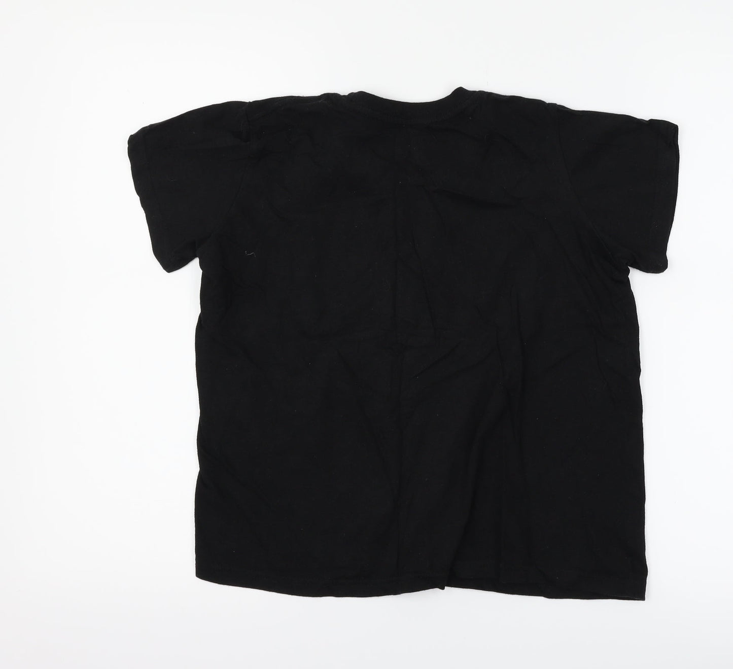 Club Boys Black   Basic T-Shirt Size 9-10 Years  - slogan