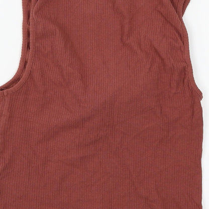 Womens UK Size 14 New Look Brown Cropped Tank