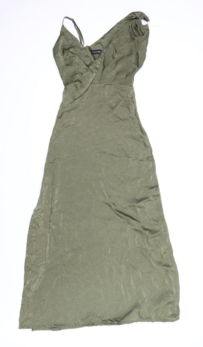 PRETTYLITTLETHING Womens Green   Slip Dress  Size 6