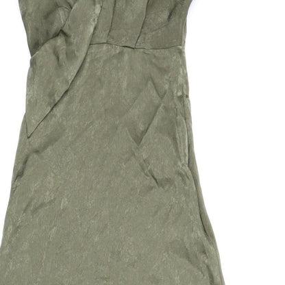 PRETTYLITTLETHING Womens Green   Slip Dress  Size 6