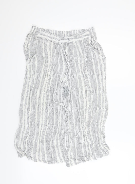 Atmosphere Womens White Striped  Bloomer Trousers Size 10