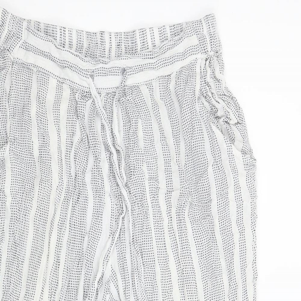 Atmosphere Womens White Striped  Bloomer Trousers Size 10