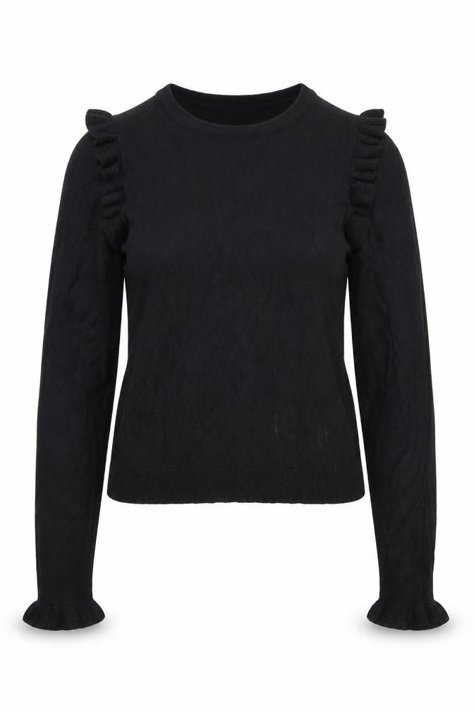 Womens UK Size 8 New Look Black Basic Blouse