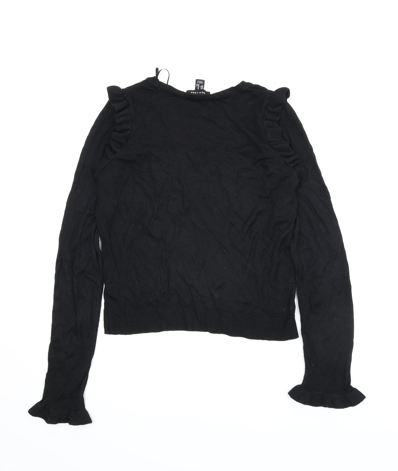 Womens UK Size 8 New Look Black Basic Blouse